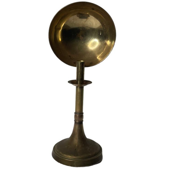 1960s vintage 19” sarreid brass candlestick‎ holder with reflector - Picture 1 of 5